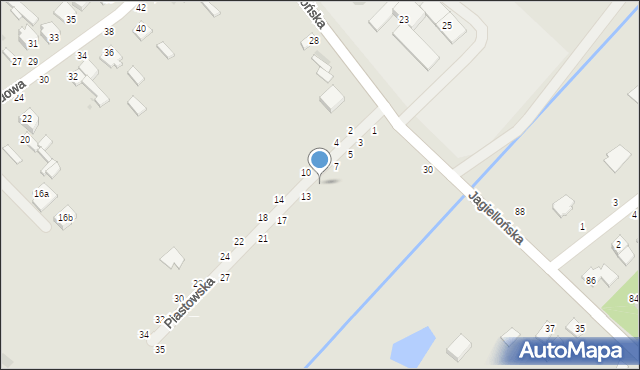 Dęblin, Piastowska, 11, mapa Dęblin