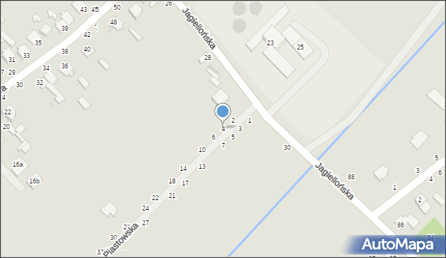 Dęblin, Piastowska, 4, mapa Dęblin