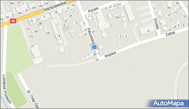 Dęblin, Piłsudskiego Józefa, marsz., 16, mapa Dęblin