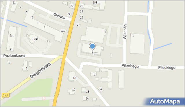 Dębno, Pileckiego Witolda, rtm., 1, mapa Dębno