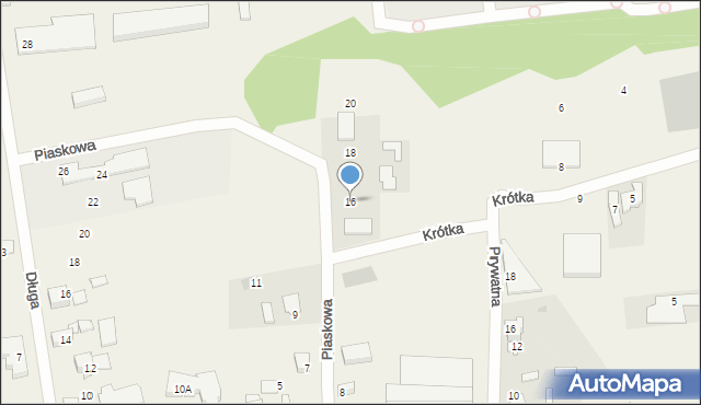 Dębogórze-Wybudowanie, Piaskowa, 16, mapa Dębogórze-Wybudowanie