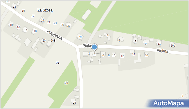 Dębska Wola, Piękna, 4, mapa Dębska Wola