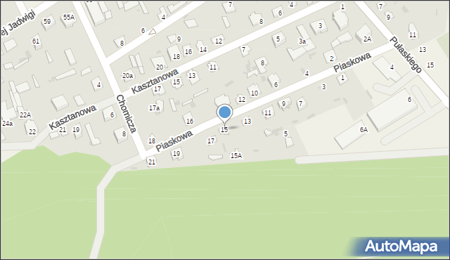 Długosiodło, Piaskowa, 15, mapa Długosiodło