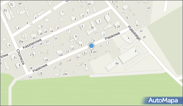 Długosiodło, Piaskowa, 7, mapa Długosiodło