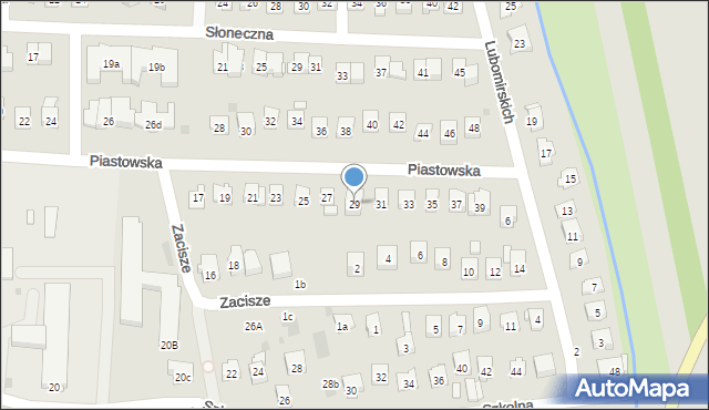 Dobczyce, Piastowska, 29, mapa Dobczyce