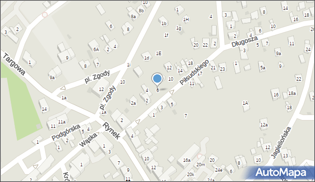 Dobczyce, Piłsudskiego Józefa, marsz., 6, mapa Dobczyce