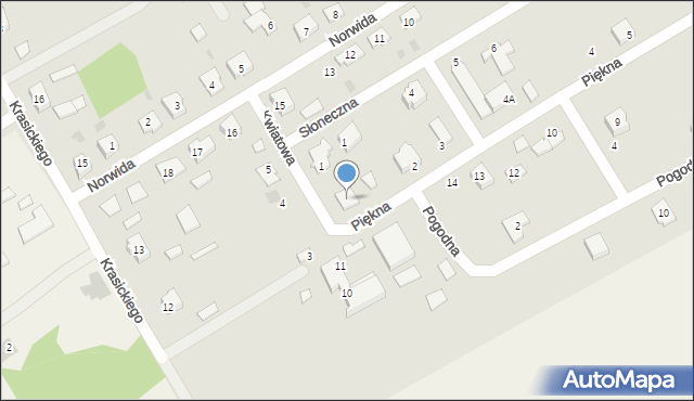 Dobiegniew, Piękna, 1, mapa Dobiegniew