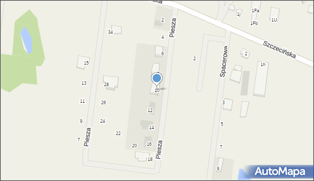 Dobra, Piesza, 10, mapa Dobra