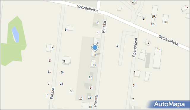 Dobra, Piesza, 8, mapa Dobra