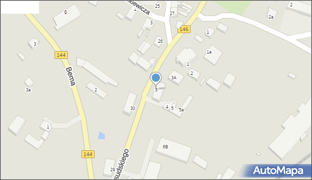Dobra, Piłsudskiego Józefa, marsz., 3, mapa Dobra