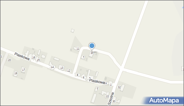 Dobre, Piaskowa, 10, mapa Dobre