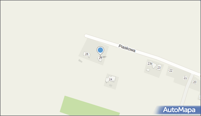 Dobre, Piaskowa, 25, mapa Dobre