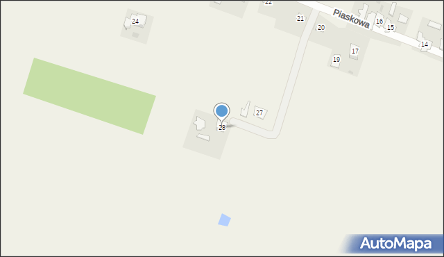 Dobre, Piaskowa, 28, mapa Dobre