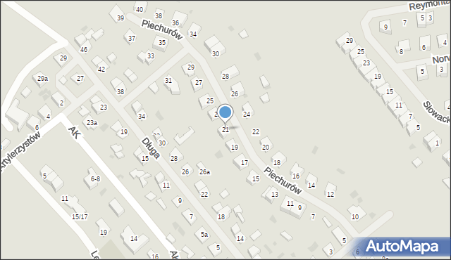 Dobre Miasto, Piechurów, 21, mapa Dobre Miasto