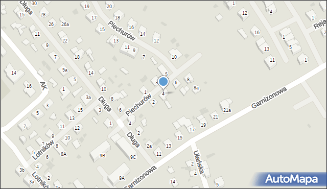 Dobre Miasto, Piechurów, 4, mapa Dobre Miasto