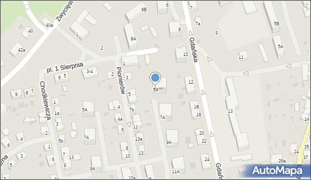 Dobre Miasto, Pionierów, 5A, mapa Dobre Miasto