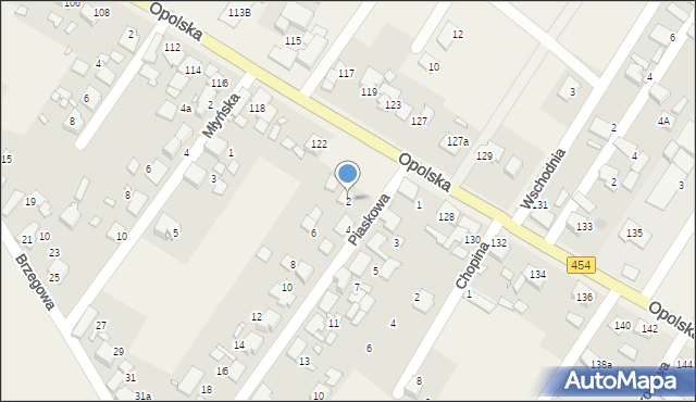 Dobrzeń Mały, Piaskowa, 2, mapa Dobrzeń Mały