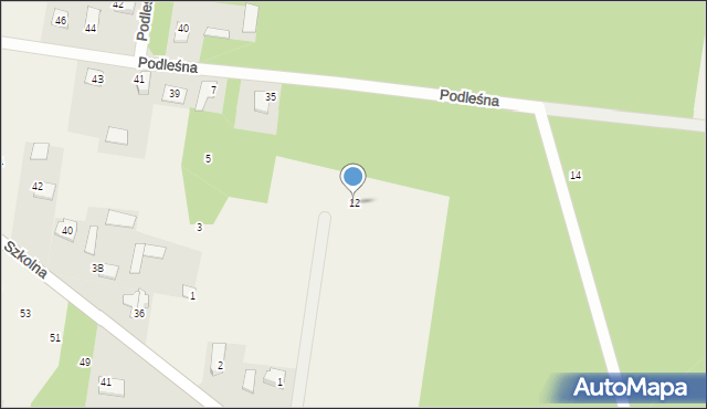 Dobrzyniewo Duże, Piaskowa, 12, mapa Dobrzyniewo Duże