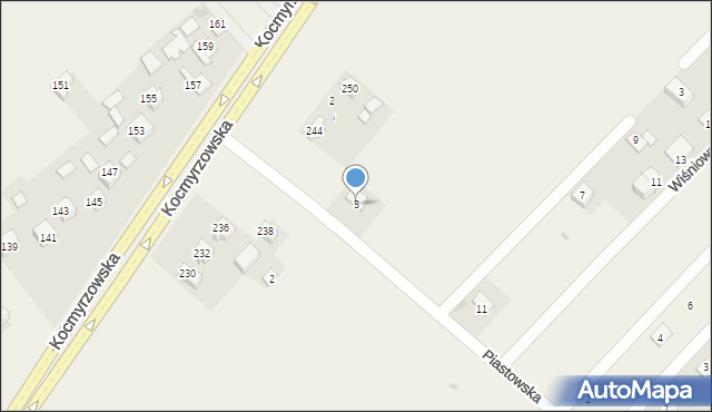 Dojazdów, Piastowska, 3, mapa Dojazdów