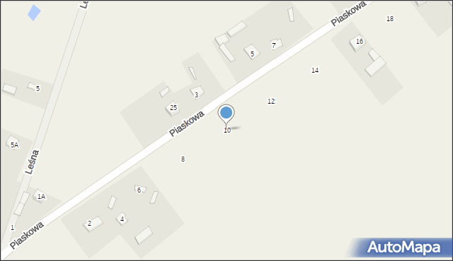 Dołhobyczów, Piaskowa, 10, mapa Dołhobyczów