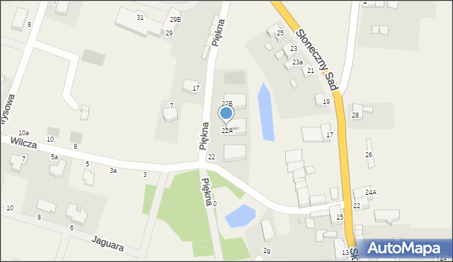 Dołuje, Piękna, 22A, mapa Dołuje