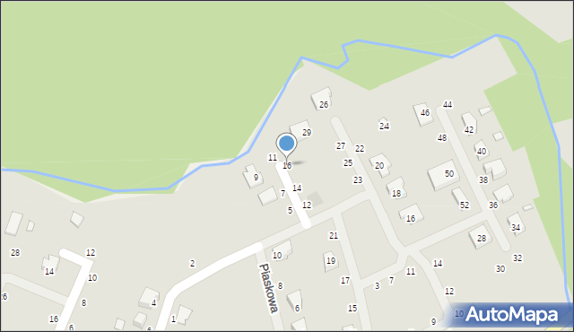 Drawno, Piaskowa, 16, mapa Drawno