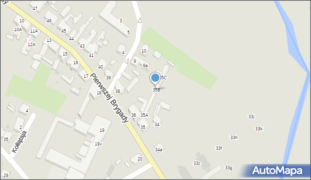 Drezdenko, Pierwszej Brygady, 35B, mapa Drezdenko