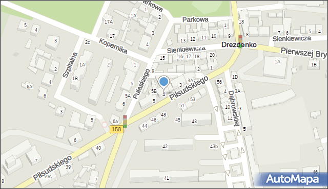 Drezdenko, Piłsudskiego Józefa, marsz., 4, mapa Drezdenko