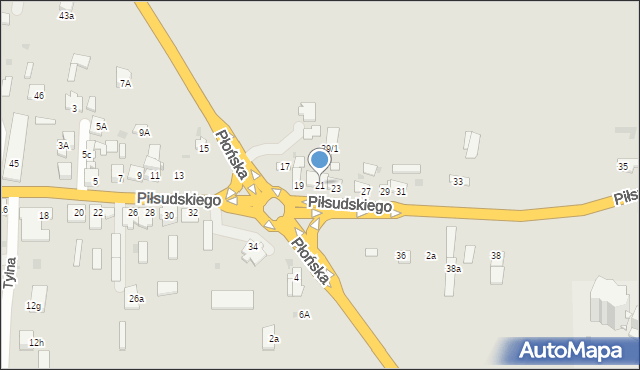 Drobin, Piłsudskiego Józefa, marsz., 21, mapa Drobin