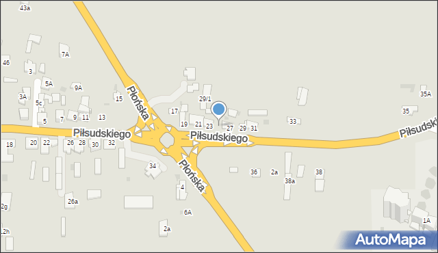 Drobin, Piłsudskiego Józefa, marsz., 25, mapa Drobin