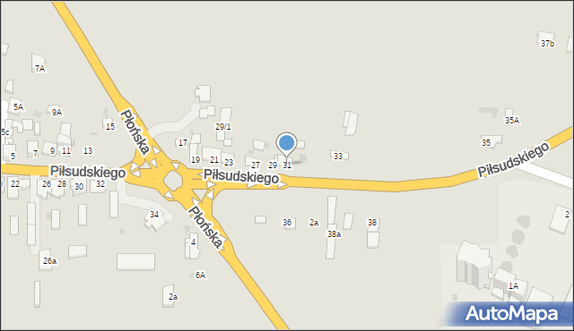 Drobin, Piłsudskiego Józefa, marsz., 31, mapa Drobin