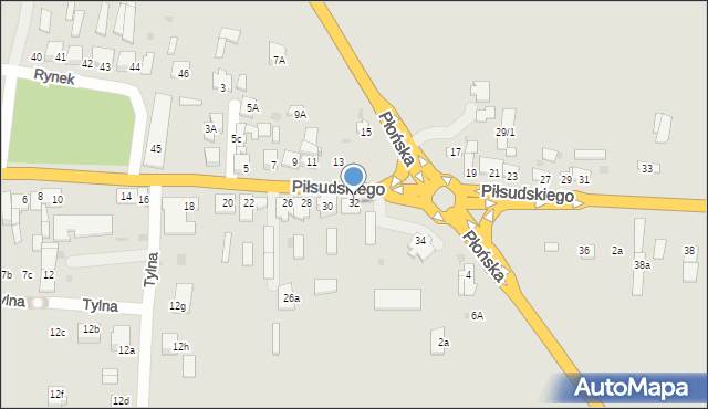 Drobin, Piłsudskiego Józefa, marsz., 32, mapa Drobin