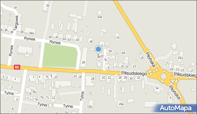 Drobin, Piłsudskiego Józefa, marsz., 3A, mapa Drobin