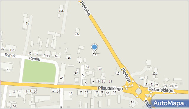 Drobin, Piłsudskiego Józefa, marsz., 7A, mapa Drobin