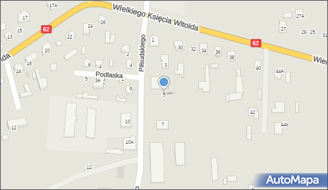 Drohiczyn, Piłsudskiego Józefa, marsz., 5, mapa Drohiczyn