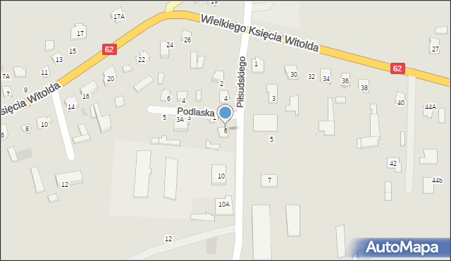 Drohiczyn, Piłsudskiego Józefa, marsz., 6, mapa Drohiczyn
