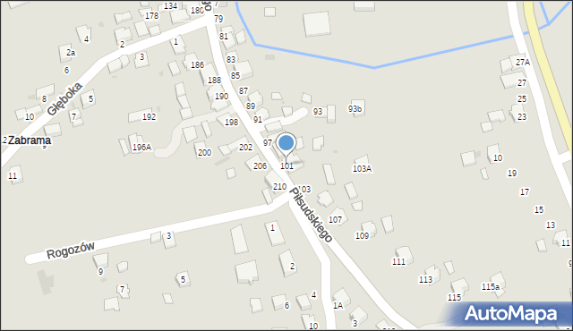 Dynów, Piłsudskiego Józefa, marsz., 101, mapa Dynów
