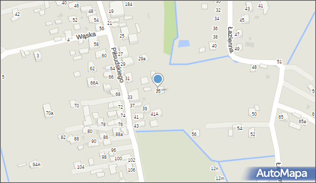 Dynów, Piłsudskiego Józefa, marsz., 35, mapa Dynów