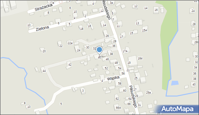 Dynów, Piłsudskiego Józefa, marsz., 40, mapa Dynów