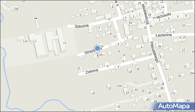 Dynów, Piłsudskiego Józefa, marsz., 8, mapa Dynów