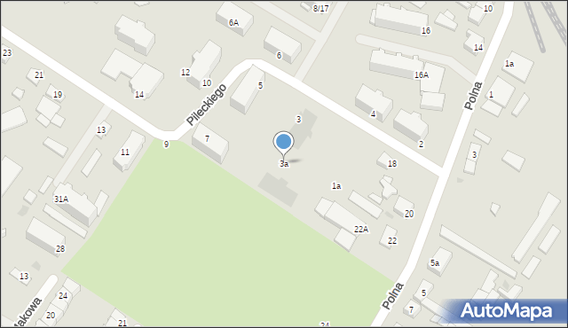 Działdowo, Pileckiego Witolda, rtm., 3a, mapa Działdowo