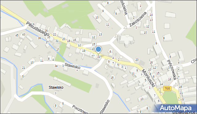 Działoszyce, Piłsudskiego Józefa, marsz., 11, mapa Działoszyce