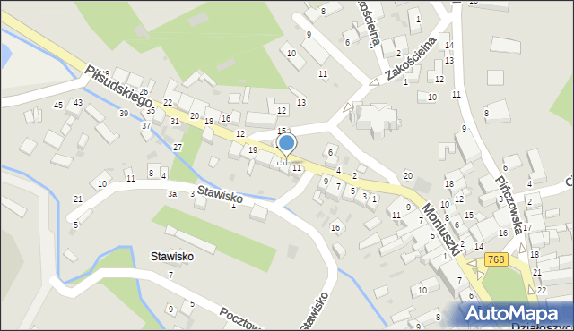 Działoszyce, Piłsudskiego Józefa, marsz., 13, mapa Działoszyce