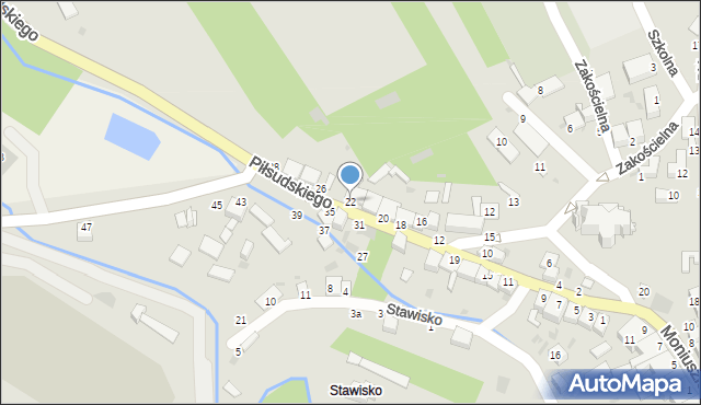 Działoszyce, Piłsudskiego Józefa, marsz., 22, mapa Działoszyce