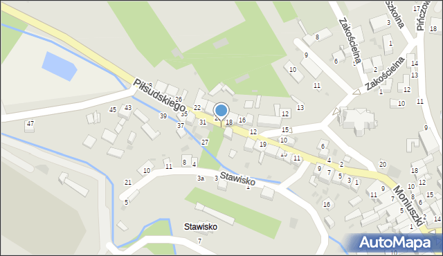 Działoszyce, Piłsudskiego Józefa, marsz., 25, mapa Działoszyce