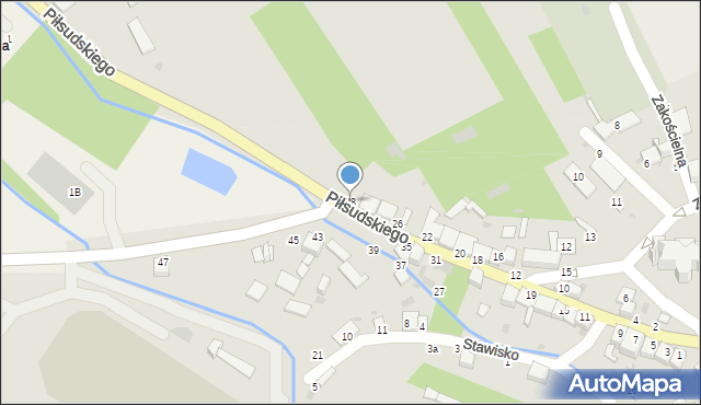 Działoszyce, Piłsudskiego Józefa, marsz., 28, mapa Działoszyce