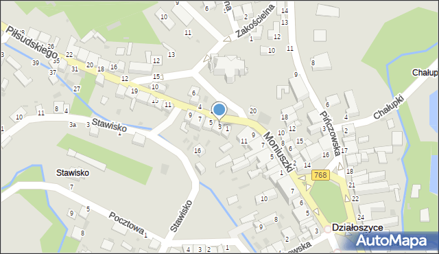Działoszyce, Piłsudskiego Józefa, marsz., 3, mapa Działoszyce