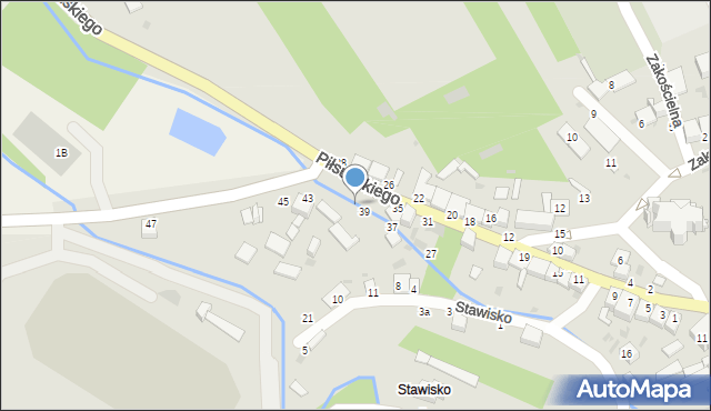 Działoszyce, Piłsudskiego Józefa, marsz., 41, mapa Działoszyce