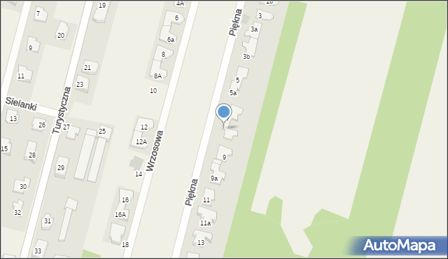 Dziekanów Polski, Piękna, 7a, mapa Dziekanów Polski