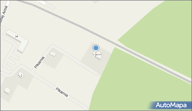 Dzierżążno, Pikarnia, 17, mapa Dzierżążno